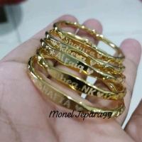 Gelang anak motif tribusono kuningan lapis emas 1 hari jadi Cantik Costume Fashion