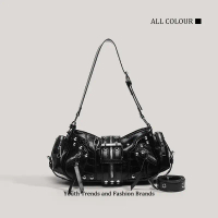 European and American retro fashion handbag, niche design, Y2K style, single-shoulder commuter cross