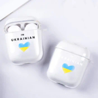 Ukraine Flag Map Pattern Clear Earphone Case for Airpod 3rd Pro Silicone Covers for Airpod 2 1 Protective Accessorie Shells Skin