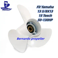 Bernardo Boat Propeller 13 5/8X13 Fit Yamaha Outboard Engine 50 60 70 80 90 100 115 130HP Aluminum Alloy 3 Blade 15 Tooth Spline