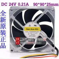 SANYO DENKI 9LG0924P4J001 DC 24V 0.21A 90x90x25mm 3-Wire Server Cooling Fan