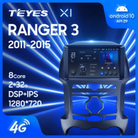 TEYES X1 For Ford Ranger 3 2011 - 2015 Car Radio Multimedia Video Player Navigation GPS Android 10 No 2din 2 din dvd