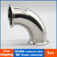 1.5” 2” 3“ 4" (19-108mm ) OD Sanitary Tri Clamp Feerule OD 90 Degree Elbow water Pipe Fitting connector Stainless Steel 304