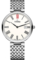 TITONI 梅花錶 纖薄系列 SLENDERLINE 機械男腕錶(82718S-608)-39mm-白面鋼帶【刷卡回饋 分期0利率】