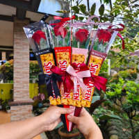 Single Rose Box/ Single Flower Box Hadiah Valentine/ Hari Guru/ Hari Ibu/ Ulang Tahun/ Anniversary H