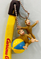 【震撼精品百貨】Curious George  好奇的喬治猴  日本喬治猴 手機吊飾/鑰匙圈-球#43002 震撼日式精品百貨
