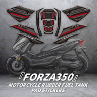 For HONDA FORZA350 Motorcycle Accessories Rubber Gas Tank Decoration And Protection Thicken Decals Fuel Tank Stickers Kits