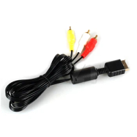new Unisex 1.8 M RCA TV 3RCA Adapter connector AV Audio Video Cable for Sony Playstation 2 3 PS2 PS3 Multimedia 1pcs