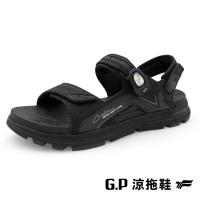 【G.P】G-tech Foam 舒適高彈涼鞋 男鞋(黑色)