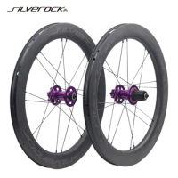 SILVEROCK SR50-HUB001 451 406 Carbon Wheels 20 1 1/8" 22 Disc Brake Jump for AIRA FNHON Minivelo Folding Bike Clincher Wheelset