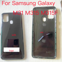 10pcs New For Samsung Galaxy M31 M315 M315F Back Battery Cover Housing Rear Back Cover Housing Case Repair Parts For Galaxy M31