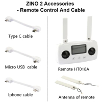 Original Hubsan ZINO 2 zubehör Fernbedienung HT018A (weiß) micro USB kabel Typ C kabel Iphone Kabel Micro USB Kabel