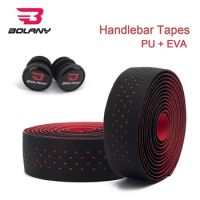 Bolany-Road Bike Handlebar Tape, Anti-Vibration Wrap, EVA PU Material, Anti-skid, Professional Cycling Damping, 2Pcs