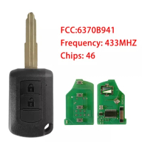 CN011028 Replacement 2 Button Car Control For 2016 - 2017 Mitsubishi Remote Head Key 433MHZ 46 Chip 6370B941 Without Logo
