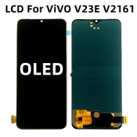 OLED LCD 6.44'' For Vivo V23e V2161 4G 5G LCD Display Screen Touch Digitizer Panel Assembly Replacement Part With fingerprint