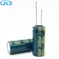 2pcs 63V 3300UF 18*40mm high frequency low impedance aluminum electrolytic capacitor 3300uf 63V 20% capacitor