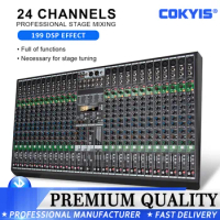 Professional DJ mixer 24-channel Bluetooth channel mixer stage performance professional audio mixer 199DSP effect USB MP3 mixer