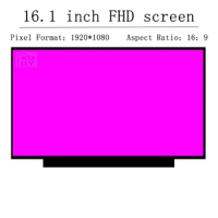 16.1" Slim LED matrix For HP Pavilion Gaming 16-A0045NR A0055UR A0035NR 60hz FHD laptop lcd screen panel 1920*1080 30 pins EDP
