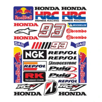 Reflective Red Bull Sticker Motorcycle Decal For Honda HRC Ktm