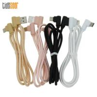 1000pcs 90 Degree Micro USB Type C Cable For Samsung S9 S10 Plus Microusb Type-C Fast Charging for iPhone 11 X XS 13 Data Cord