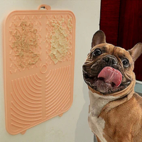 Licking Mat for Dogs Cats Slow Feeder Pad for Wet and Dry Dog Treats Cat Food Wall Hanging Floor Food Grade Silicone
