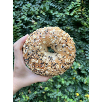 [ส่งฟรี] Sourdough Bagel (Everything Flavor)   Naturally Fermented Bagels (Organic) (Pack of 1 Piece