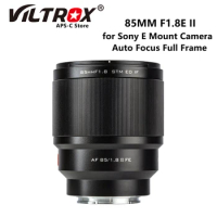 VILTROX 85mm F1.8 II STM Auto Focus Full Frame Portrait Large Aperture Fixed Focus Lens for Sony E Mount Camera Lens A7III A7R3