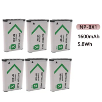 Camera Battery Rechargeable NP-BX1 1600mAh for Sony FDR X3000R RX100 M7 M6 AS300 HX400 HX60 WX350 AS300V HDR-AS300R FDR-X3000