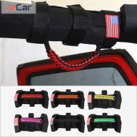 Car Weave Grab Handle Rope Strap Side Grab Handles Door Pull Rope Anti Slip For Jeep Wrangler BJ40 Car Interior Accessories