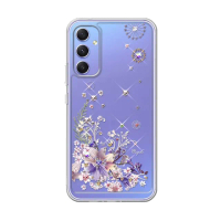 【apbs】Samsung Galaxy A34 5G 防震雙料水晶彩鑽手機殼(祕密花園)