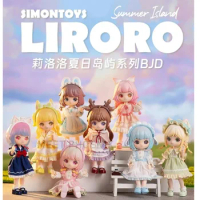 Liroro Summer Island Series Ob11 1/12 Bjd Dolls Blind Box Mystery Box Toys Cute Action Anime Figure Kawaii Designer Model Gift