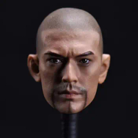 1/6 Male Asian Star Takeshi Kaneshiro Bald Beard Version Head Sculpture Carving Model Fit 12inch Action Figures Collect