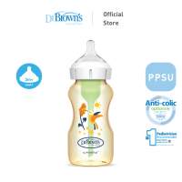 On Sale Dr. Brown’s Anti-Colic Options+ PPSU Wide Neck 9oz/270ml Bottle, 1 Bottle, Level 2 Teat