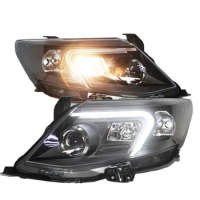 For for Fortuner 2011-2015 Year Head Lamp With Bi Xenon Projector Black Housing