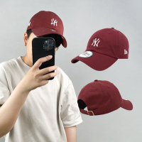 New Era 棒球帽 Casual Classic MLB 紐約 洋基 老帽 酒紅 白 NY 男女款 帽子 經典款 NE12712401