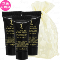 YSL 恆久完美無瑕持妝粉底 SPF39/PA+++(#LN1)(5ml)*3旅行袋組(公司貨)