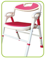 沐浴椅 洗澡椅 鋁製可收合 杏華 S168(紅色)