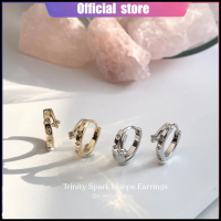 Pinch Trinity Spark Hoops Earrings (ขนาดห่วง 8 mm) คําแนะนําผลิตภัณฑ์ใหม่ของเดือนนี้