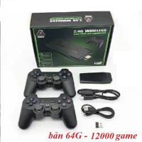 Máy Chơi Game Stick 4K V5 hdmi không dây tải thêm rồng đen