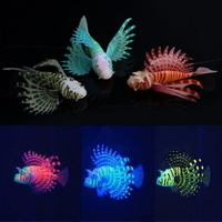 魚缸造景裝飾品夜光魚熒光仿真獅子魚水族硅膠假魚寵物