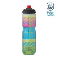 【Polar Bottle】24oz 方格紋雙層保冷噴射水壺Tartan 綠-藍 Green-Blue
