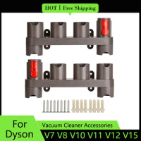 2pcs/set Wall Mount Storage Rack For Dyson V7 V8 V10 V11 V12 V15 Vacuum Cleaner Pylons Brushes Hanger Nozzle Bracket Spare Parts