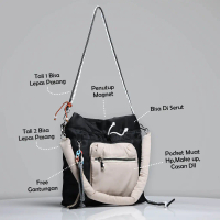 Sling Bag Tas Selempang Bahu Cute Dumpling Emory Lucu Sekolah kuliah Fashion Wanita Aesthetic Style