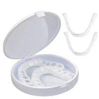 2026ขายร้อนฟันไวท์เทนนิ่งฟันปลอมฝาครอบ Snap On ซิลิโคน Smile Veneers ฟันด้านบนเครื่องมือความงามเครื่