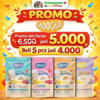 [5PCS] Moochie Creamy BROTHS Moochie Cat – Promo Bundling Beli 5 Lebih Murah | Makanan Basah Kucing