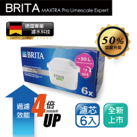 BRITA 德國製 MAXTRA Pro Limescale Expert 去水垢濾芯 6入 濾水壺適用(歐規平輸/增強去水垢50％)
