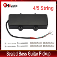 4/5 String Sealed Bass Guitar Pickup Double Coil Humbucker Pickup Coil Splitting Ceramic Magnet Bass Guitar Accessories