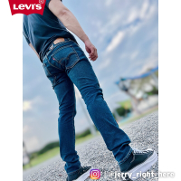 Levis 男款 上寬下窄 512低腰修身窄管牛仔褲 / 精工深藍染水洗 / 彈性布料