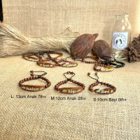 Gelang Bayi Anak Custom Nama Ukir Size S M L Perempuan Laki Bahan Kaokah Kokka Kaukah Koka Kaoka aks