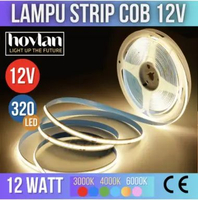 Lampu Strip Led Cob 12V Hovlan Selang Pita Hias Flexible Indoor Plafon 5 Meter 4000 Netral